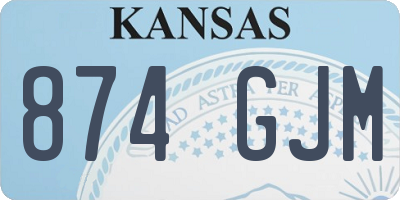 KS license plate 874GJM