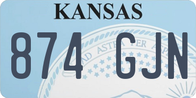 KS license plate 874GJN