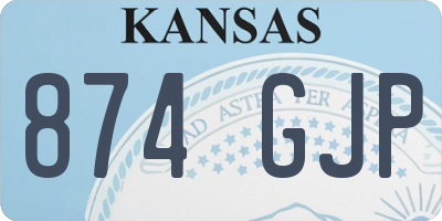 KS license plate 874GJP