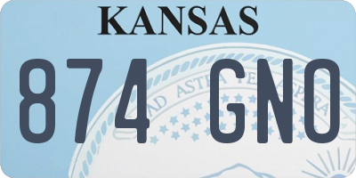 KS license plate 874GNO