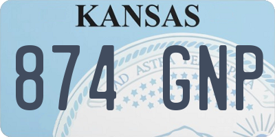 KS license plate 874GNP