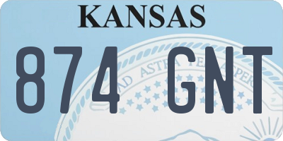 KS license plate 874GNT