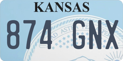 KS license plate 874GNX