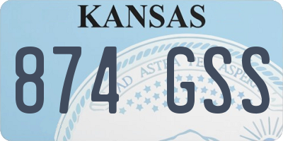 KS license plate 874GSS