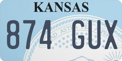 KS license plate 874GUX