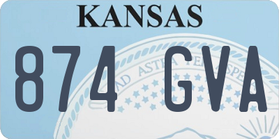KS license plate 874GVA