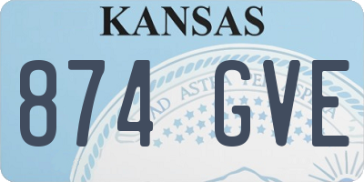 KS license plate 874GVE
