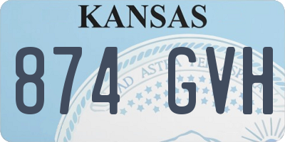 KS license plate 874GVH