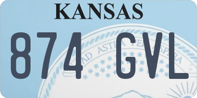 KS license plate 874GVL