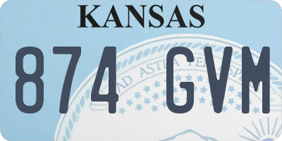 KS license plate 874GVM