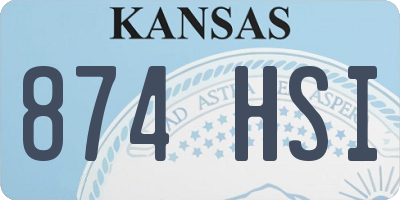 KS license plate 874HSI