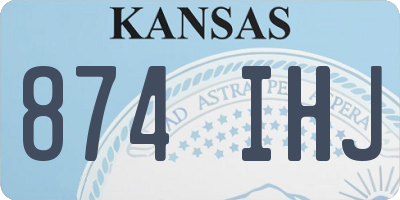 KS license plate 874IHJ