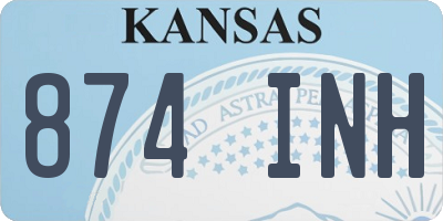 KS license plate 874INH