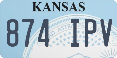 KS license plate 874IPV