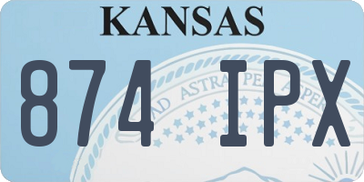 KS license plate 874IPX