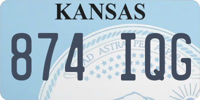 KS license plate 874IQG