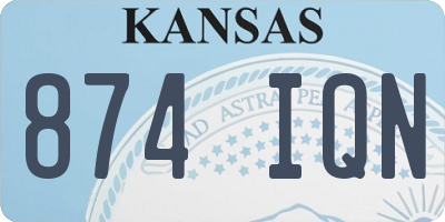 KS license plate 874IQN