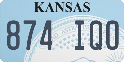 KS license plate 874IQO