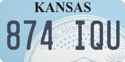 KS license plate 874IQU