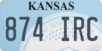 KS license plate 874IRC