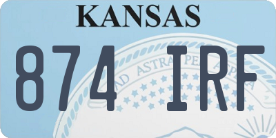 KS license plate 874IRF