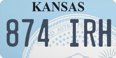 KS license plate 874IRH