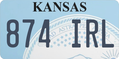 KS license plate 874IRL