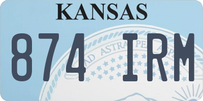 KS license plate 874IRM