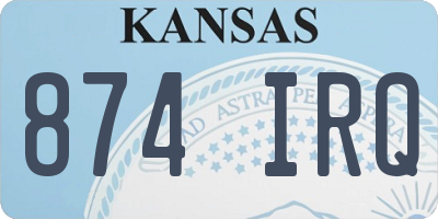 KS license plate 874IRQ