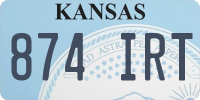 KS license plate 874IRT