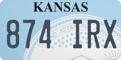 KS license plate 874IRX
