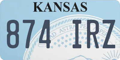 KS license plate 874IRZ