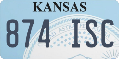 KS license plate 874ISC
