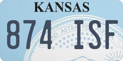 KS license plate 874ISF