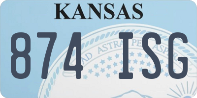 KS license plate 874ISG