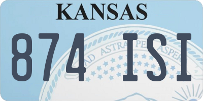 KS license plate 874ISI