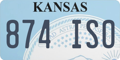 KS license plate 874ISO