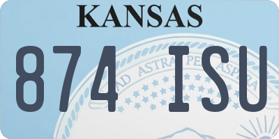 KS license plate 874ISU