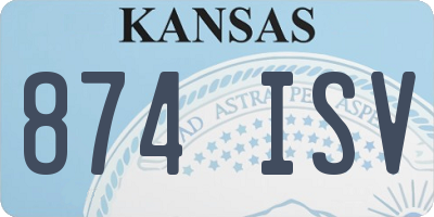 KS license plate 874ISV
