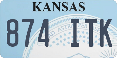 KS license plate 874ITK