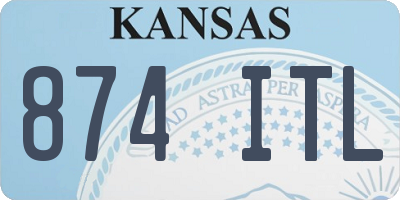 KS license plate 874ITL