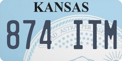 KS license plate 874ITM