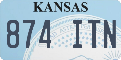 KS license plate 874ITN