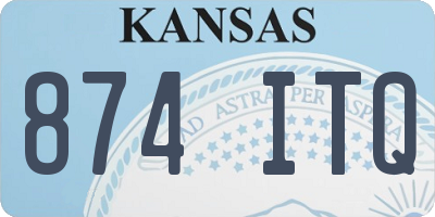 KS license plate 874ITQ