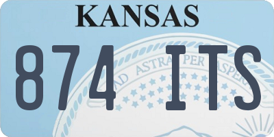 KS license plate 874ITS