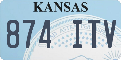 KS license plate 874ITV