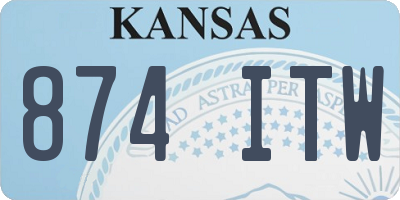 KS license plate 874ITW