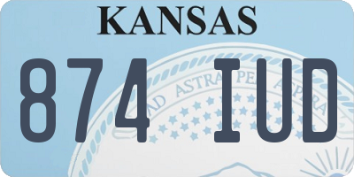 KS license plate 874IUD