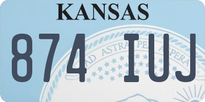 KS license plate 874IUJ