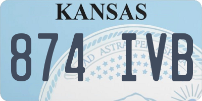 KS license plate 874IVB